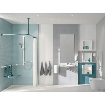 HEWI series 477/801 shower handrail with sliding shower rail 801.35.410 97