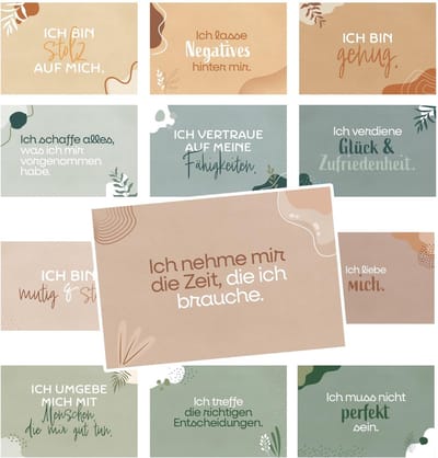 Affirmationskaarten Set - Inspirerende Motivatiekaarten - 24 Stuks 8,5 x 5,5 cm