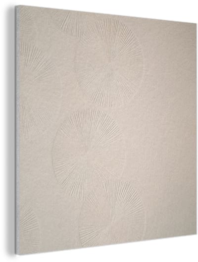 Akoestisch wandpaneel 40x40 cm - Vilt schilderij Japandi - Beige - Modern - Akoestische panelen - Geluidsdempende wanddecoratie - Geluidsisolatie woonkamer - Muurdecoratie geluidspanelen