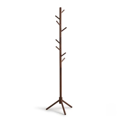 Livista Kapstok Staand – Houten Kapstok – met 8 Haken – Beukenhout – 175 cm – Bruin