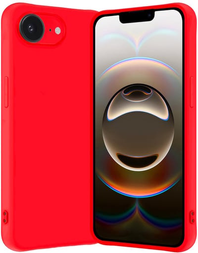 Hoes - Geschikt voor Apple iPhone 16e - Sterk & Shockproof - Hoesje Cover - Siliconen Case - Rood