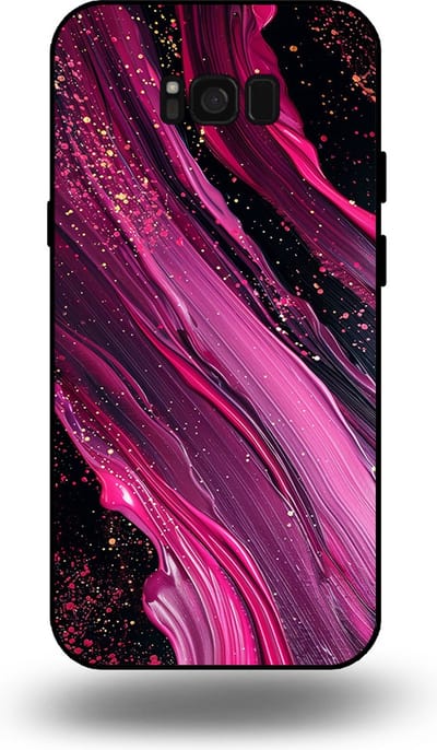Smartphonica Telefoonhoesje geschikt voor Samsung Galaxy S8 Plus met marmer opdruk - TPU backcover case marble design - Paars Roze geschikt voor Samsung Galaxy S8 Plus