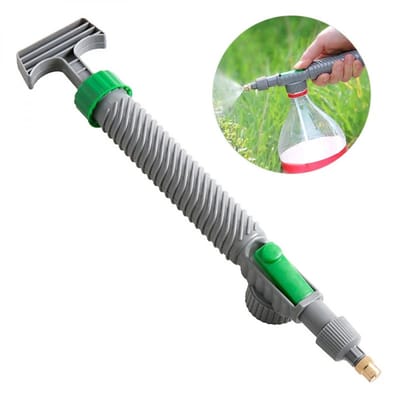 Flessproeier - Handmatige Drukspuit - Verstelbare Sproeikop voor Fles - Nevel en Straal Spraykop - Voor Tuin, Schoonmaak en Auto - Grijs