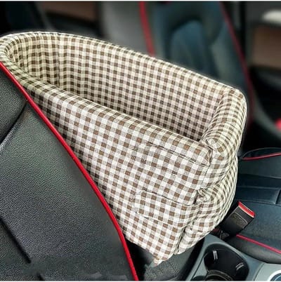 Autostoeltje Huisdier - Reisbed Hond - Veilig Reizen - Waterdicht Oxford Materiaal - 42 x 20 cm - Paars