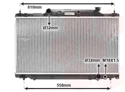Van Wezel - RADIATOR VOOR HONDA CIVIC 1999-2001 19010PRA003