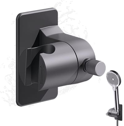 Dailygoods- Douchekophouder zonder boren - Verstelbare Beugel - Supersterke Hechting - Wandhouder - ABS-kunststof - Draagvermogen 5 kg - Douchehouder