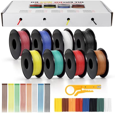 Elektrische Kabelset - Gevlochten Draad - Doe-het-zelf Projecten - 8 Kleuren 5 Meter - 26 AWG - Multicolor