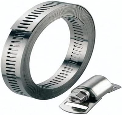 Klem Set - Bevestigingsmateriaal - Leidingen Bevestigen - Roestvrij Staal - 3 Meter - Zilver