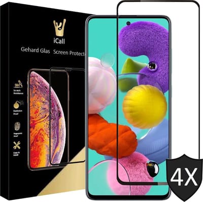 Screenprotector geschikt voor Samsung A51 - 4x FullGuard Screen Protector