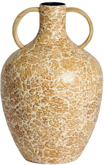 Light & Living Vaas Cabra - Naturel - Ø20x31cm - Bamboe - Modern - Bloemenvaas - Woondecoratie - Decoratieve vaas voor woonkamer of slaapkamer