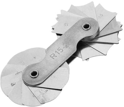 Dailygoods- Meetinstrument Hoogwaardig Roestvrij Staal - Radiusmeter - Duurzaam - Nauwkeurige Straalmetingen - Gereedschap voor Machinisten - Eenvoudige Identificatie - Straalmeter