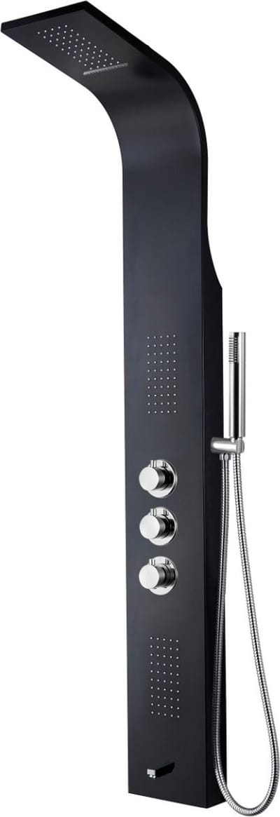 Klea Ahdet Thermostatische Douchepaneel RVS Mat Zwart