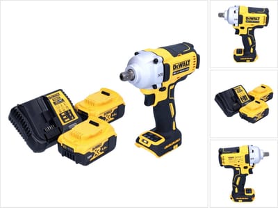 DeWalt DCF 892 P2 accu-slagmoersleutel 18 V 812 Nm 1/2" borstelloos + 2x oplaadbare accu 5.0 Ah + lader