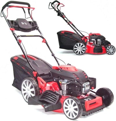 Benzine Grasmaaier - Zelfaandrijving Mulcher - Gazon Onderhoud - 4-in-1 Functionaliteit - 51cm Maaibreedte
