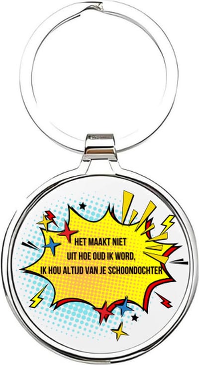Akyol - ik hou altijd van je schoondochter Sleutelhanger - Schoondochter - de liefste schoondochter - schoondochter sleutelhanger - kind sleutelhanger - sleutelhanger dochter - familie sleutelhanger - cadeautje - dochter cadeau - girl - 4 x 7,5 CM