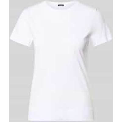 t-shirt met ronde hals en motiefstitching