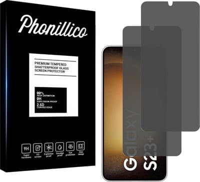 Screenprotector privacy voor Samsung Galaxy S23 Plus - 2 stuks Beschermglas Privacy Glas van glazen schermbeschermfolie