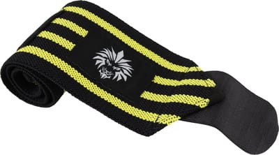 ORCQ WristWraps Zwart/Geel - Stevige Wrist Wraps - Geschikt voor Fitness, Crossfit en Krachttraining - Wrist Wraps voor Heren en Dames