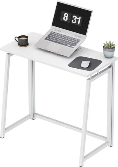 Mark Adler Leader 1.5 Inklapbaar Bureau - Compact Computerbureau - Ruimtebesparende Schrijftafel - Wit