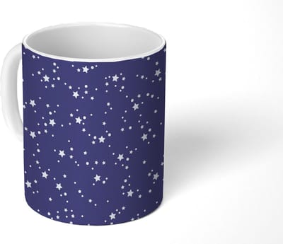 Mok - Koffiemok - Sterrenhemel - Ruimte - Patroon - Kinderen - Mokken - 350 ML - Beker - Koffiemokken - Theemok