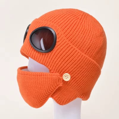 Warme Wintermuts met Bril, Oorbescherming en Masker – Gebreide Unisex Muts met Fleecevoering – Ski Muts voor Heren & Dames – Winddicht, Thermisch, Outdoor Herfst & Winter