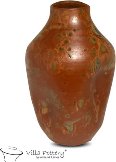 Vaas - Villa Pottery - Decoratie - Woondecoratie - Keramiek - Campari 1_1 Brown Orange Reactive