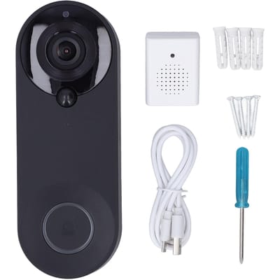 Sonnette Vidéo Sans Fil Caméra HD 1080P WiFi Sécurité Maison Intelligente Sonnette Audio Bidirectionnel PIR Humain