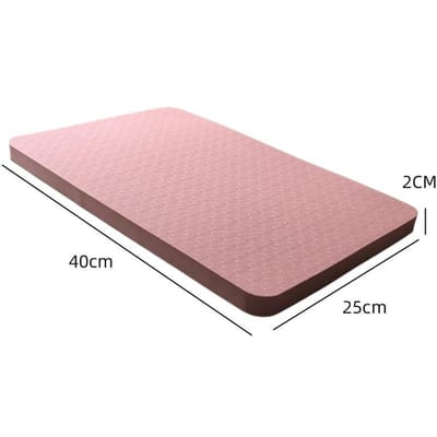 Tapis d'équilibre, Tapis en TPE, Coussin pour les genoux, Tapis de yoga pour la relaxation et les exercices d'équilibre rose