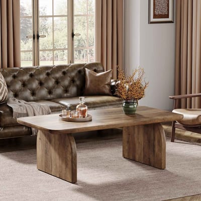 CORE Koffietafel - Bijzettafel - Salontafel - Lounge tafel - Rechthoekig - Stevige voet - Anti scratch - 120x60x50cm - Bruin
