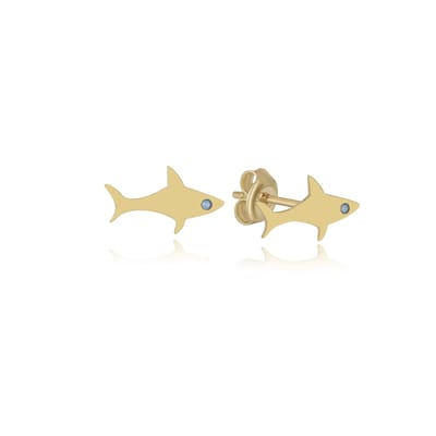 Sierlijke Haaien Dierlijke Goudkleurige Oorknop Goldplated (925 sterling Zilver Goldplated) Oorbel Trendy Minimalistisch Goldplated Oorknop Meisje | Cadeau Voor Vrouw