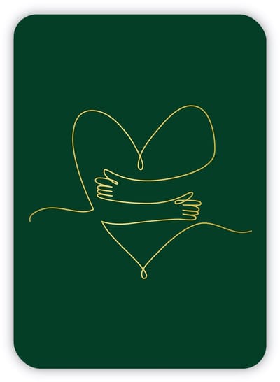 Valentijnskaart | Goudfolie | Hartenknuffel | Hart | Liefde | Valentijn | Valentijnsdag | Knuffel | Wenskaart | Ansichtkaart | A6 | 14 februari | Kaartje