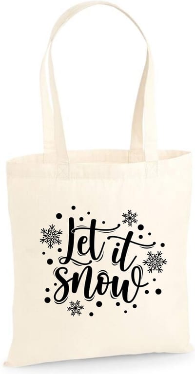 Katoenen tas - Let it snow