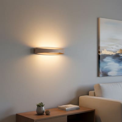 Wandlamp | 35 cm | Medusa wandlampen | ingebouwd LED | beige creme | aluminium metaal | moderne design decoratieve trendy verlichting