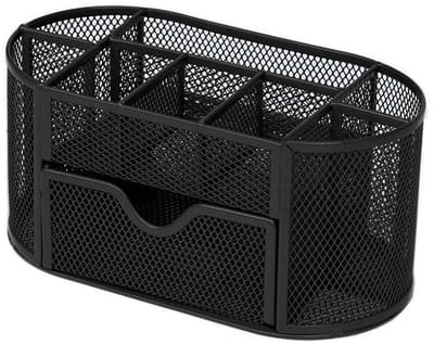 Dailygoods- Bureau Organizer - 8 Vakken - Pennenbakje - Onderste Lade - Metaal - Bureau Accessoires - Ruimtebesparend Ontwerp - Pennenhouder