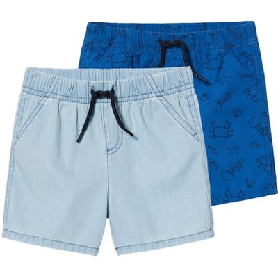 lupilu 2 baby shorts (Blauw/lichtgrijs, 50/56)