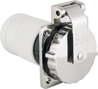 Marinco 63A 230V 3-draads RVS Stopcontact | 6401EL-BX