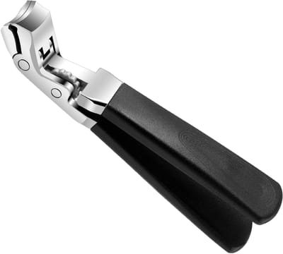 Nagelknipper Roestvrij Staal - Nageltang Gebogen - Pijnloos Nagels Knippen - Brede Mondopening - 9.8 cm - Zilver