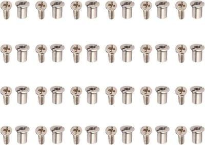 Schroef Set - Naaf Schroeven - Tape Haspels Monteren - Complete Vervanging - 24 Stuks - Zilver