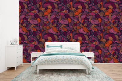 Behang - Fotobehang Patroon - Line art - Art nouveau - Breedte 400 cm x hoogte 240 cm
