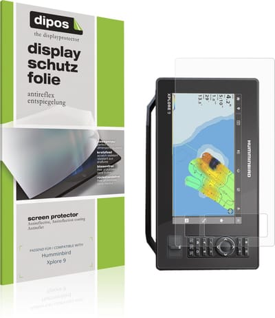 dipos – 2x Matte Beschermfolie geschikt voor Humminbird Xplore 9 | Krasbestendige & antireflecterende Screenprotector Ultra-Thin