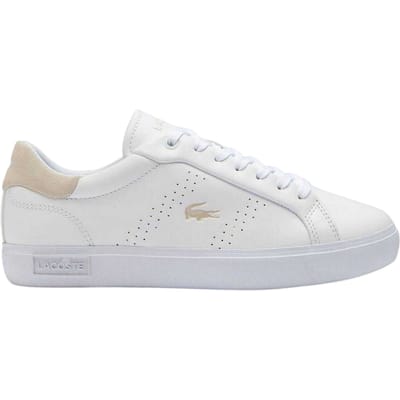 Lacoste Dames/Dames Powercourt 2.0 Leren Trainers (Wit)
