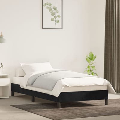 vidaXL - Bedframe - fluweel - zwart - 80x200 - cm