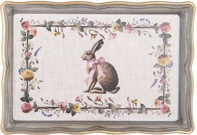 Clayre & Eef Dienblad 31x22x2 cm Beige Kunststof