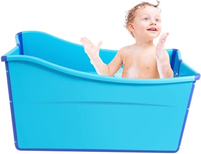 Opvouwbare Badkuip Mobiele Badsauna Klapbad Voor Volwassenen Kinderen Baby Blauw Draagbaar Bad Reisbad