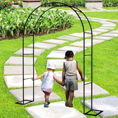 Metal Tuinboog - Bruiloft Arch - Decoratieve Entree - Weerbestendig Staal - 3.5 x 2.2 m - Wit