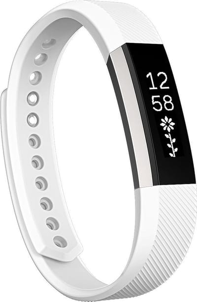 By Qubix - Compatible Fitbit bandje - Geschikt voor Fitbit Alta siliconen bandje, Maat: Large, Lengte: 22CM - Wit Smartwatch bandje
