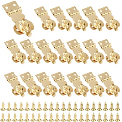 Dailygoods - 20 Sets Mini Hangslot Hasp - Messing Solid Hangslot Hasp Met Schroeven