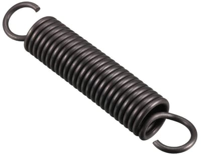 Uitbreidingsveer - Spanveer Dubbele Haak - Verbindingen Maken - Gelegeerd Staal - 2.5 mm x 100 mm - Zwart
