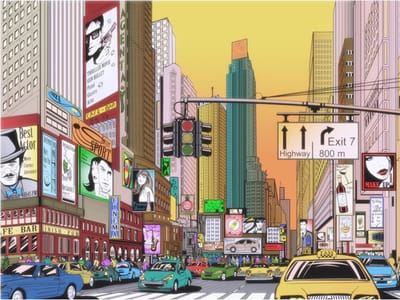 Fotobehang - Rush hour - NY.