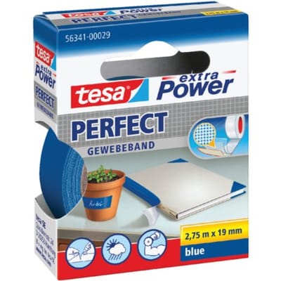 Textieltape tesa® extra Power Perfect 2.75mx19mm blauw